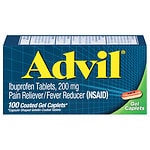 Advil Advanced Medicine for Pain, 200mg, Gel Caplets- 100 ea
