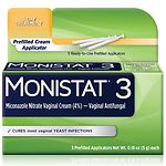 Monistat 3 Vaginal Antifungal Cream, Prefilled Applicator
