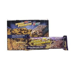 Pure Protein High Protein Snack Bar, 6 Pack, Chewy Chocolate Chip, 6 ea