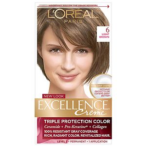 Formula  Results on Oreal Excellence Creme Haircolor  Light Brown 6   Drugstore Com