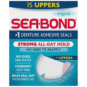 UPC 011509001627 product image for Sea-Bond Denture Adhesive, Uppers, Original, 15 ea | upcitemdb.com