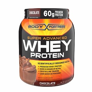 Body Fortress Super Advanced Whey Protein Powder Chocolate, 2 lbs