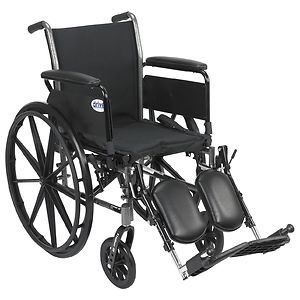 Cruiser III 16 inch Lightweight, Flip Back, Removable Full Arm, Elevated Leg Rest