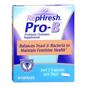 RepHresh Pro-B Probiotic Feminine Supplement, Capsules, 30 ea