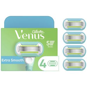 Gillette Venus Embrace Razor, Refill Cartridges, 4 ea