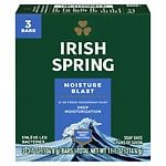 Irish Spring Deodorant Bath Bar , 3.75 oz, Moisture Blast- 3 ea