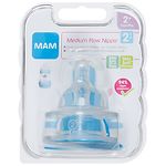 MAM Ultra Soft Silicon Nipples, Medium Flow/2+ months