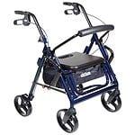 Drive Medical Duet Transport Chair/Rollator, Blue