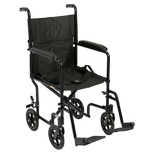 Drive Medical Aluminum Transport Chair, Black