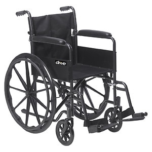 Drive Medical Silver Sport 1 Wheelchair, 18 inch