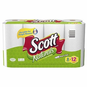 Scott Naturals Paper Towels, Choose-a-Size, Mega Roll, 8 pk