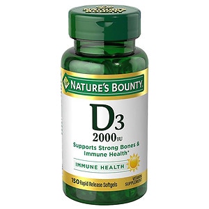 Nature's Bounty Vitamin D3-2000 IU, Softgels- 100 ea
