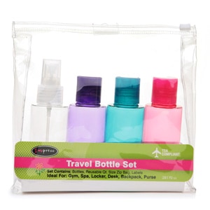 Handy Solutions 4 Piece Travel Bottle Kit - TSA Approved