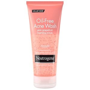 Neutrogena, Neutrogena Oil-Free Acne Wash Pink Grapefruit Foaming Scrub, Neutrogena face scrub, Neutrogena exfoliator, exfoliator, face scrub, skin, skincare, skin care, Neutrogena skincare, Neutrogena skin care