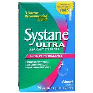 Systane Ultra High Performance Lubricant Eye Drops, Vials, 24 ea