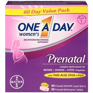One A Day Prenatal Multivitamin with DHA, 60 ea