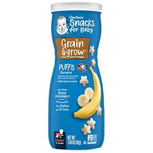 Gerber Graduates Puffs Cereal Snack, Banana, 1.48 oz