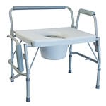 Lumex Imperial Collection-Steel Commode-3 In 1 Drop Arm 600# Weight Capacity, Gray- 1 ea