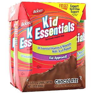 Boost Kid Essentials Nutritionally Complete Drink, Chocolate, 8.25 oz Cartons, 4 pk, 8.25 oz