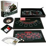 Trademark Poker 4 in 1 Casino Game Table Roulette, Craps, Poker, BlackJack