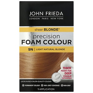 John Frieda Precision Foam Color Permanent Hair Colour, 9N Sheer Blonde Light Natural Blonde
