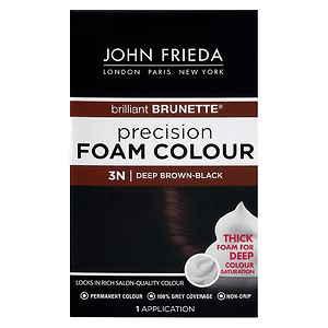 John Frieda Precision Foam Color Precision Foam Colour, 3N Brilliant Brunette Deep Brown-Black