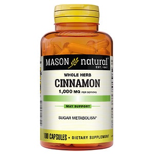 UPC 311845146519 product image for Mason Natural Cinnamon, 1000mg, Capsules, 100 ea | upcitemdb.com