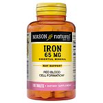 Mason Natural Sugar Free Ferrous Sulfate, Green Tablets