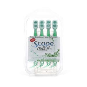 Scope Outlast Minibrush, Long Lasting Mint- 4 ea