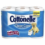 Cottonelle Clean Care with Soft Ripples Bath Tissue Double Rolls