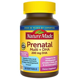 Nature Made Prenatal Multi + DHA, Liquid Softgels, 60 ea