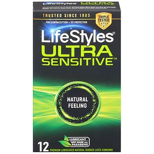 UPC 070907217122 product image for LifeStyles Ultra Sensitive Premium Lubricated Latex Condoms, 12 ea | upcitemdb.com