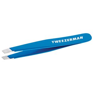 Tweezerman Stainless Mini Slant Tweezer, Green Tea, 1 ea