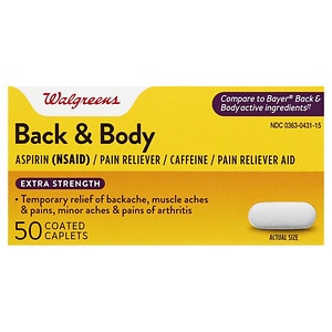 UPC 311917120690 product image for Walgreens Back & Body Pain Reliever Coated Caplets, 50 ea | upcitemdb.com