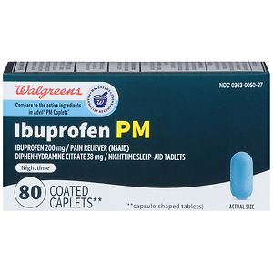 UPC 311917100807 product image for Walgreens Ibuprofen PM Coated Caplets, 80 ea | upcitemdb.com