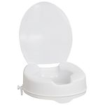 AquaSense Elevated Toilet Seat with Lid, 4 Inch, White