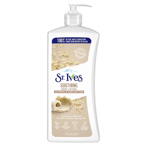 St. Ives Body Lotion, Naturally Soothing Oatmeal & Shea Butter - 21 fl oz