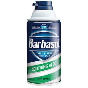 Barbasol Thick & Rich Shaving Cream, Soothing Aloe- 10 oz