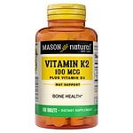 Mason Natural Vitamin K2 100mcg Plus D3 1000 IU, Tablets