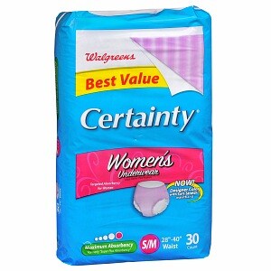 Walgreens Certainty Women's Underwear, Small/Medium