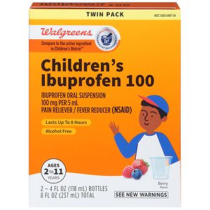 UPC 311917122816 product image for Walgreens Ibuprofen 100Mg Child Berry Suspension Twin Pack, Berry, 4 fl oz | upcitemdb.com