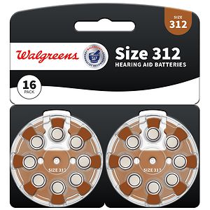 Walgreens Hearing Aid Batteries, Zero Mercury, #312