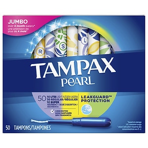 Tampax Pearl Pearl Tampons with Plastic Applicators Unscented TriplePack