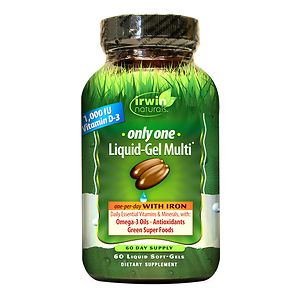 UPC 710363577384 product image for Irwin Naturals Only One Liquid-Gel Multi with Iron, Softgels, 60 ea | upcitemdb.com