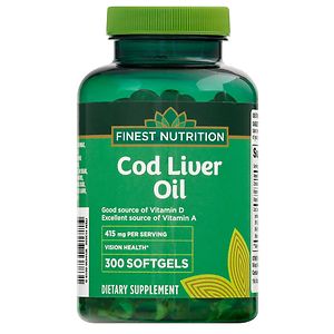 UPC 311917138831 product image for Finest Nutrition Cod Liver Oil Softgels, 300 ea | upcitemdb.com