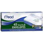 Mead Security Envelopes- 45 Each