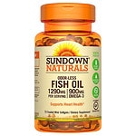 Sundown Naturals Odorless Omega-3 Fish Oil 1,290 mg Dietary Supplement Mini Softgels