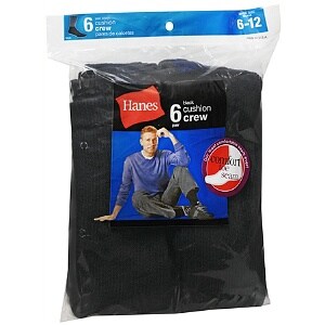 Hanes Men's Crew Cushion Socks Shoe Size 6-12