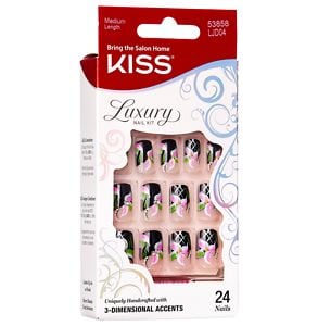 UPC 731509538588 product image for Kiss Luxury Medium Length Nail Kit, Emerald, 24 ea | upcitemdb.com