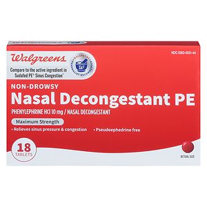 UPC 311917062105 product image for Walgreens Wal-Phed PE Nasal Decongestant Tablets, 18 ea | upcitemdb.com